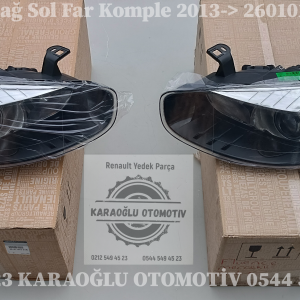 260600738R 260101331R Renault Fluence Sağ Sol Ön Far Mercekli Makyajlı