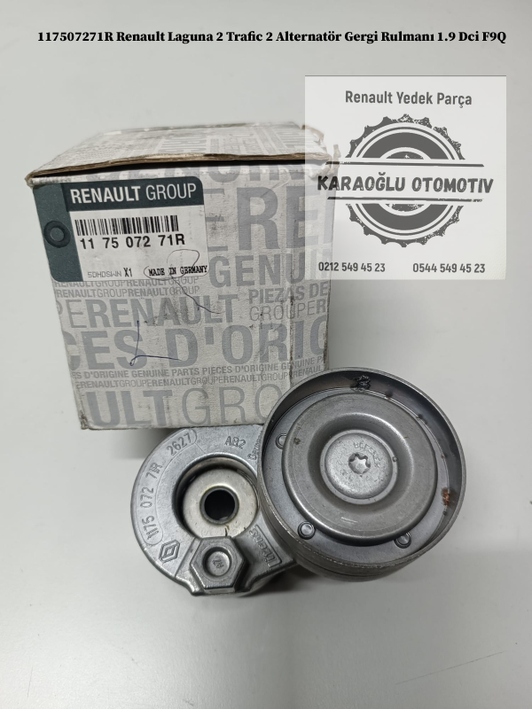 117507271R Renault Laguna 2 Trafic 2 Alternatör Gergi Rulmanı 1.9 Dci F9Q - Görsel 2