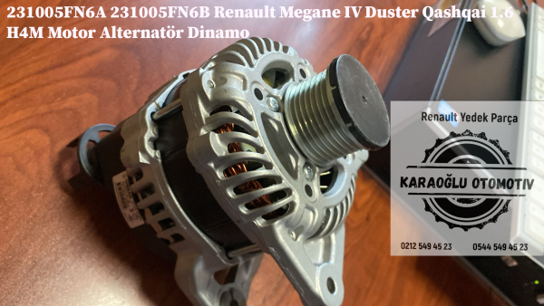Renault Megane IV Duster Qashqai 1.6 H4M Motor Alternatör Dinamo 231005FN6A 231005FN6B - Görsel 2