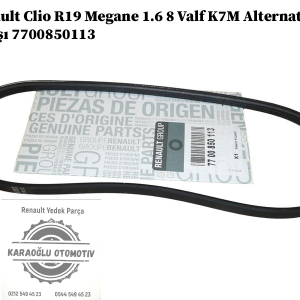 7700850113 Renault Clio R19 Megane 1.6 8 Valf K7M Alternatör Kayışı