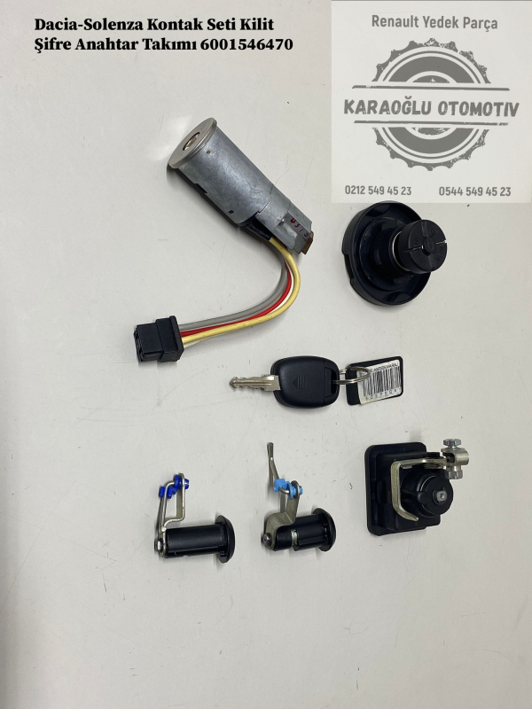 6001546470 Dacia Solenza Kontak Seti Kilit Şifre Anahtar Takımı