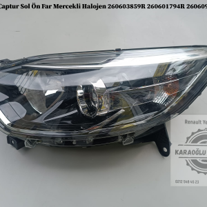 Renault Captur Sol Ön Far Mercekli Halojen 260603859R 260601794R 260609429R