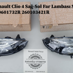 260601732R 260103421R Renault Clio 4 Sağ-Sol Far Lambası Siyah