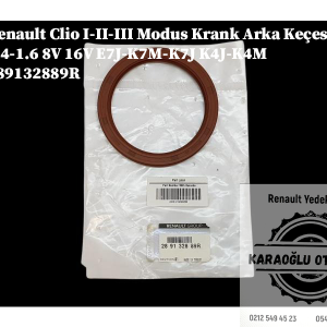289132889R Renault Clio 1-2-3 Modus Krank Arka Keçesi 1.4-1.6 8V 16V E7J-K7M-K7J K4J-K4M