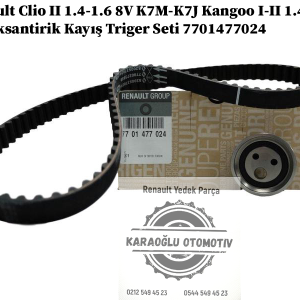 7701477024 Renault Clio 2 1.4-1.6 8V K7M-K7J Kangoo 1-2 1.4 8V E7J Eksantirik Kayış Triger Seti