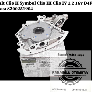 8200251904 Renault Clio 2 Symbol Clio 3-4 1.2 16v D4F Yağ Pompası