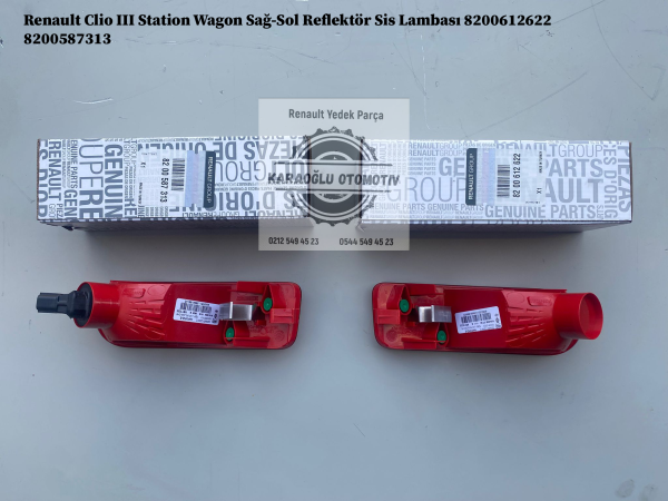 8200612622 8200587313 Renault Clio 3 Station Wagon Sağ-Sol Reflektör Sis Lambası - Görsel 2