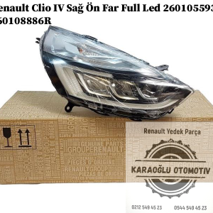 260105593R 260108886R Renault Clio 4 Sağ Ön Far Full Led