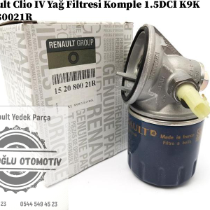 152080021R Renault Clio 4 Yağ Filtresi Komple 1.5DCİ K9K