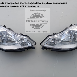 260606079R 7701070630 260105157R 7701070631 Renault Clio Symbol Thalia Sağ-Sol Far Lambası