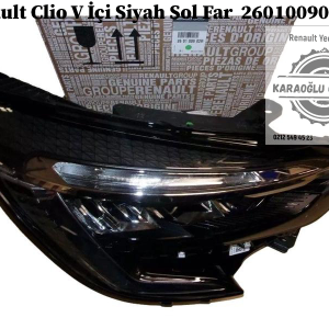 260606923R 260100902R 260609987R Renault Clio 5 İçi Siyah Sol Far