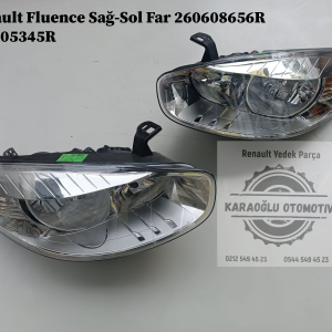 260608656R 260105345R Renault Fluence Sağ-Sol Far