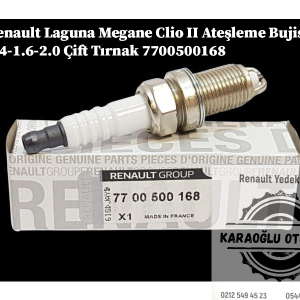 7700500168 Renault Laguna Megane Clio 2 Ateşleme Bujisi 1.4-1.6-2.0 Çift Tırnak