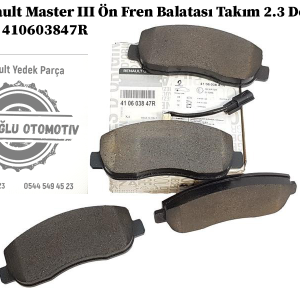 410603847R Renault Master 3 Ön Fren Balatası Takım 2.3 Dci M9T