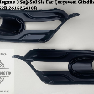 261521862R 261525410R Renault Megane 3 Sağ-Sol Sis Far Çerçevesi Güzdüz Far Ledli