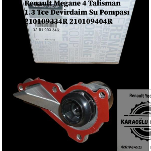 210109334R 210109404R Renault Megane 4 Talisman 1.3 Tce Devirdaim Su Pompası