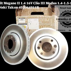 402064911R Renault Megane 2 1.4 16V Clio 3 Modus 1.4-1.5-1.6 Ön Fren Diski Takım