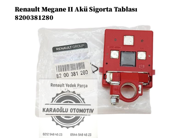 8200381280 Renault Megane 2 Akü Sigorta Tablası