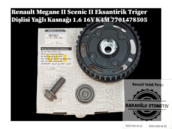 7701478505 Renault Megane 2 Scenic 2 Eksantirik Triger Dişlisi Yağlı Kasnağı 1.6 16V K4M