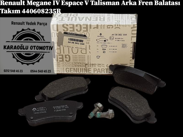 440608235R Renault Megane 4 Espace 5 Talisman Arka Fren Balatası Takım