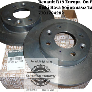 7701204282 Renault R19 Europa  Ön Fren Diski Hava Soğutmasız Takım