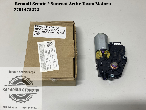 7701475272  Renault Scenic 2 Sunroof Açılır Tavan Motoru