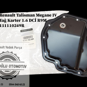 111110249R Renault Talisman Megane 4 Yağ Karter 1.6 DCİ R9M