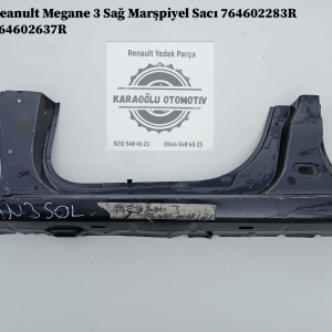 764602283R 764602637R Reanult Megane 3 Sağ Marşpiyel Sacı
