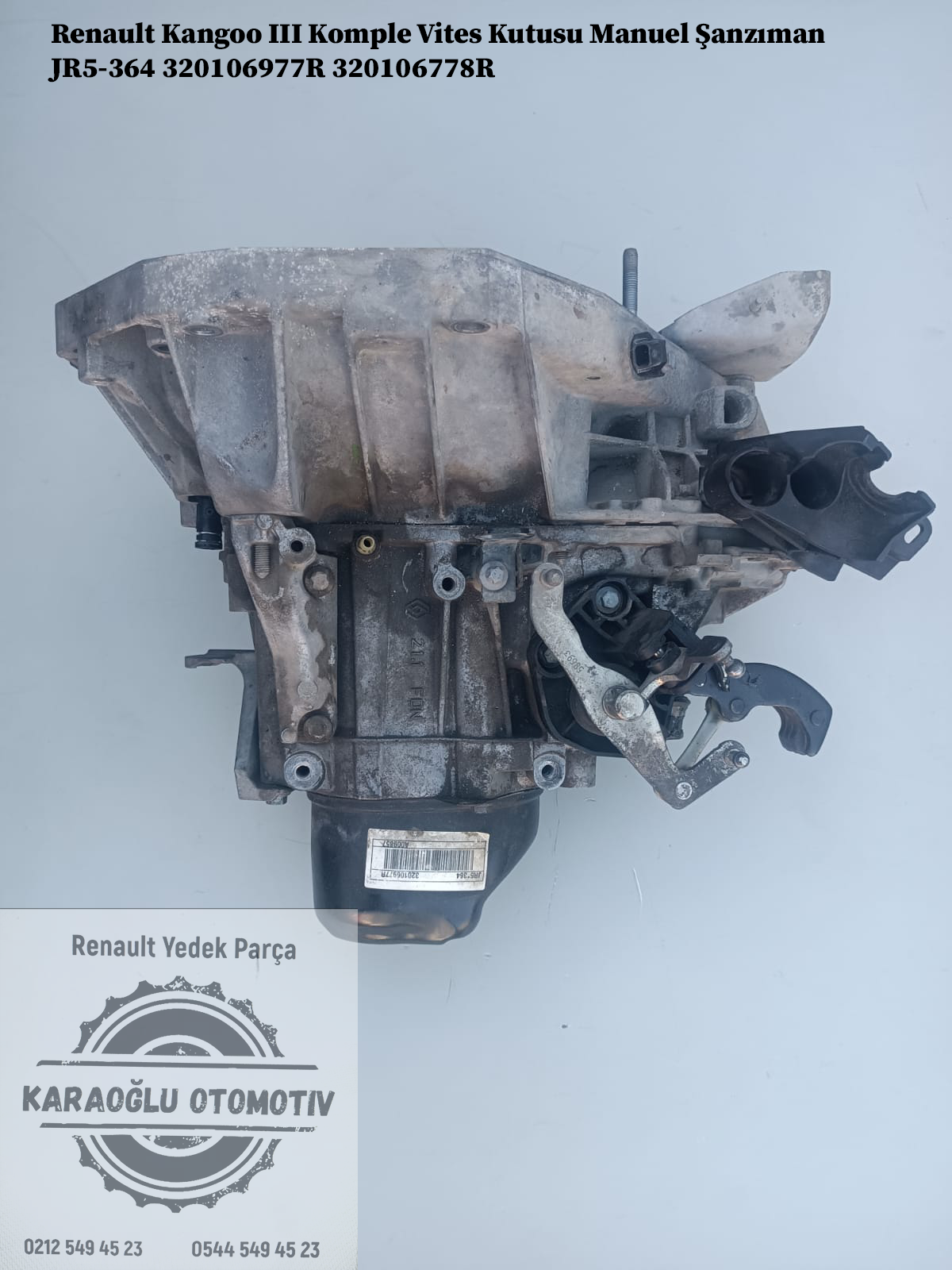 320106977R 320106778R Renault Kangoo 3 1.5 Dci Komple Vites Kutusu Manuel Şanzıman JR5-364