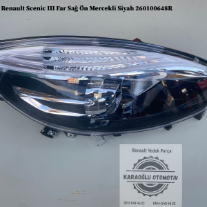 260100648R Renault Scenic 3 Far Sağ Ön Mercekli Siyah