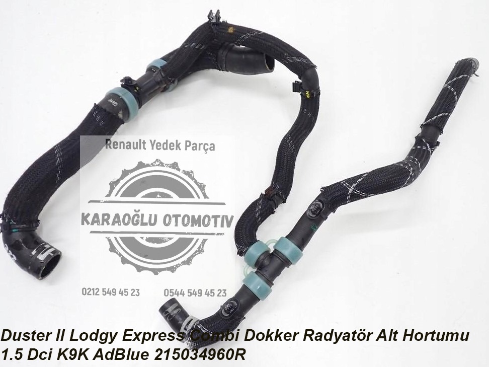 215034960R Dacia Duster 2 Lodgy Renault Express Combi Dokker Radyatör Alt Hortumu 1.5 Dci K9K AdBlue