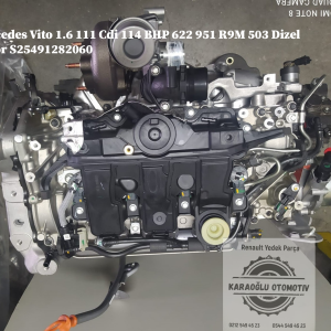 S25491282060 Mercedes Vito 1.6 111 Cdi 114 BHP 622 951 R9M 503 Dizel Komple Motor