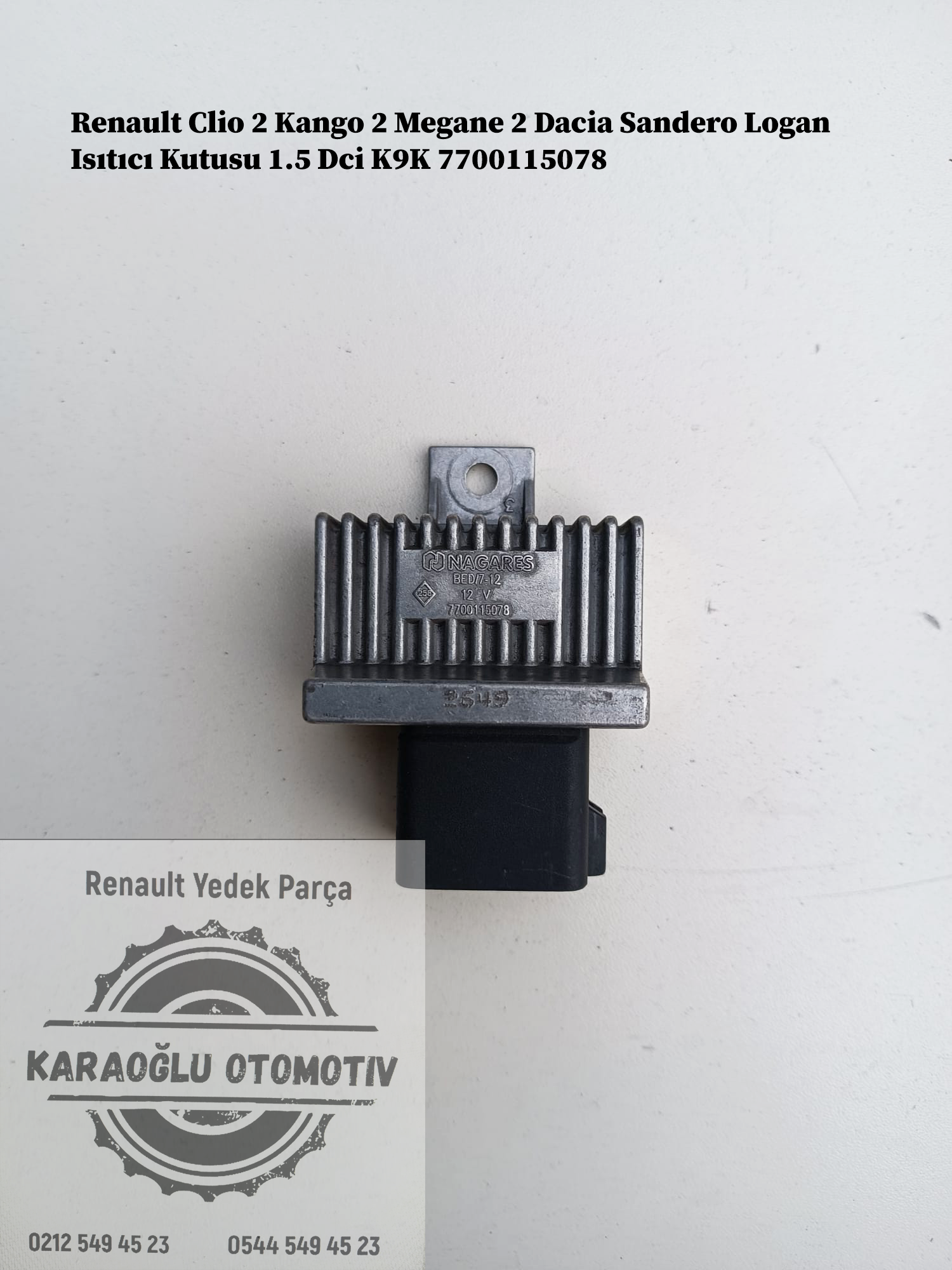 7700115078 Renault Clio 2 Kango 2 Megane 2 Dacia Sandero Logan Isıtıcı Kutusu 1.5 Dci K9K