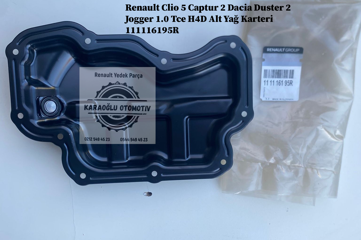 111116195R Renault Clio 5 Captur 2 Dacia Duster 2 Jogger 1.0 Tce H4D Motor Alt Yağ Karteri
