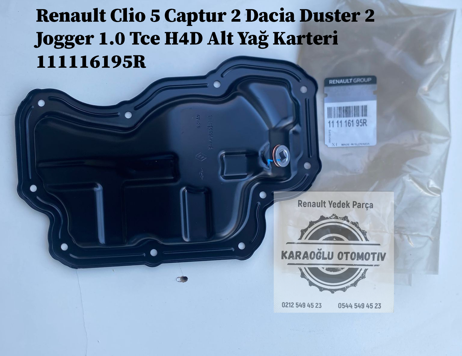 111116195R Renault Clio 5 Captur 2 Dacia Duster 2 Jogger 1.0 Tce H4D Motor Alt Yağ Karteri - Görsel 2