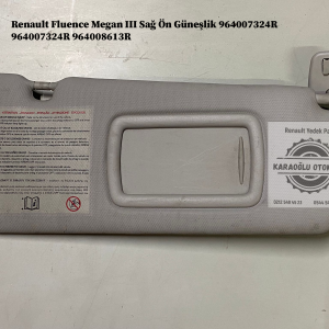964007324R 964003478R 964008613R Renault Fluence Megan 3 Sağ Ön Güneşlik