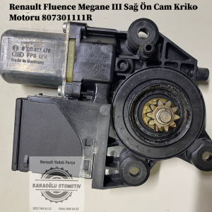 807301111R Renault Fluence Megane 3 Sağ Ön Cam Kriko Motoru