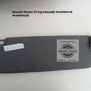 964008061R 964006962R Renault Master 3 Sağ Güneşlik