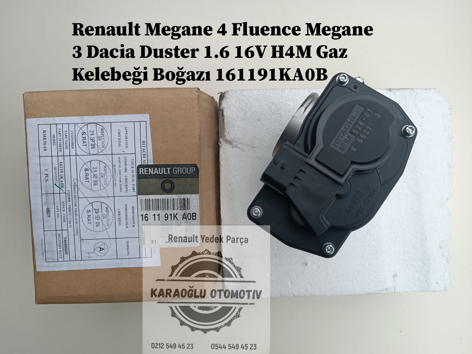 161191KA0B Renault Megane 4 Fluence Megane 3 Dacia Duster 1.6 16V H4M Gaz Kelebeği Boğazı