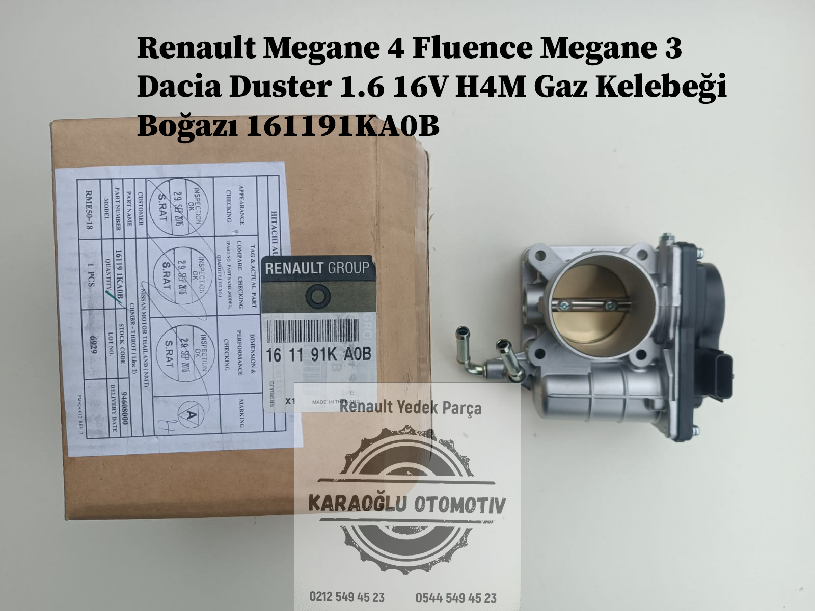 161191KA0B Renault Megane 4 Fluence Megane 3 Dacia Duster 1.6 16V H4M Gaz Kelebeği Boğazı - Görsel 2