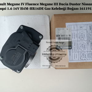 161191KA0B Renault Megane 4 Fluence Megane 3 Dacia Duster Nissan Juke Qashqai 1.6 16V H4M-HR16DE Gaz Kelebeği Boğazı