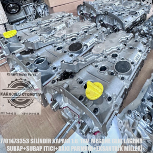 MEGANE CLIO LAGUNA SİLİNDİR KAPAGI 1.6 16V SUBAP+SUBAP ITICI+BAKI PARMAGI+EKSANTRİK MİLLERİ K4M-K4J 7701473353