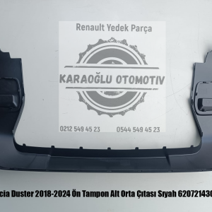 620721430R Duster 2018-2024 Ön Tampon Alt Orta Çıtası Sıyah