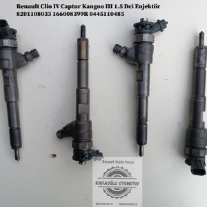 8201108033 166008399R 0445110485 Renault Clio 4 Captur Kangoo 3 1.5 Dci Enjektör