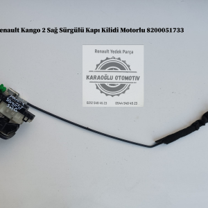 8200051733 Renault Kango 2 Sağ Sürgülü Kapı Kilidi Motorlu