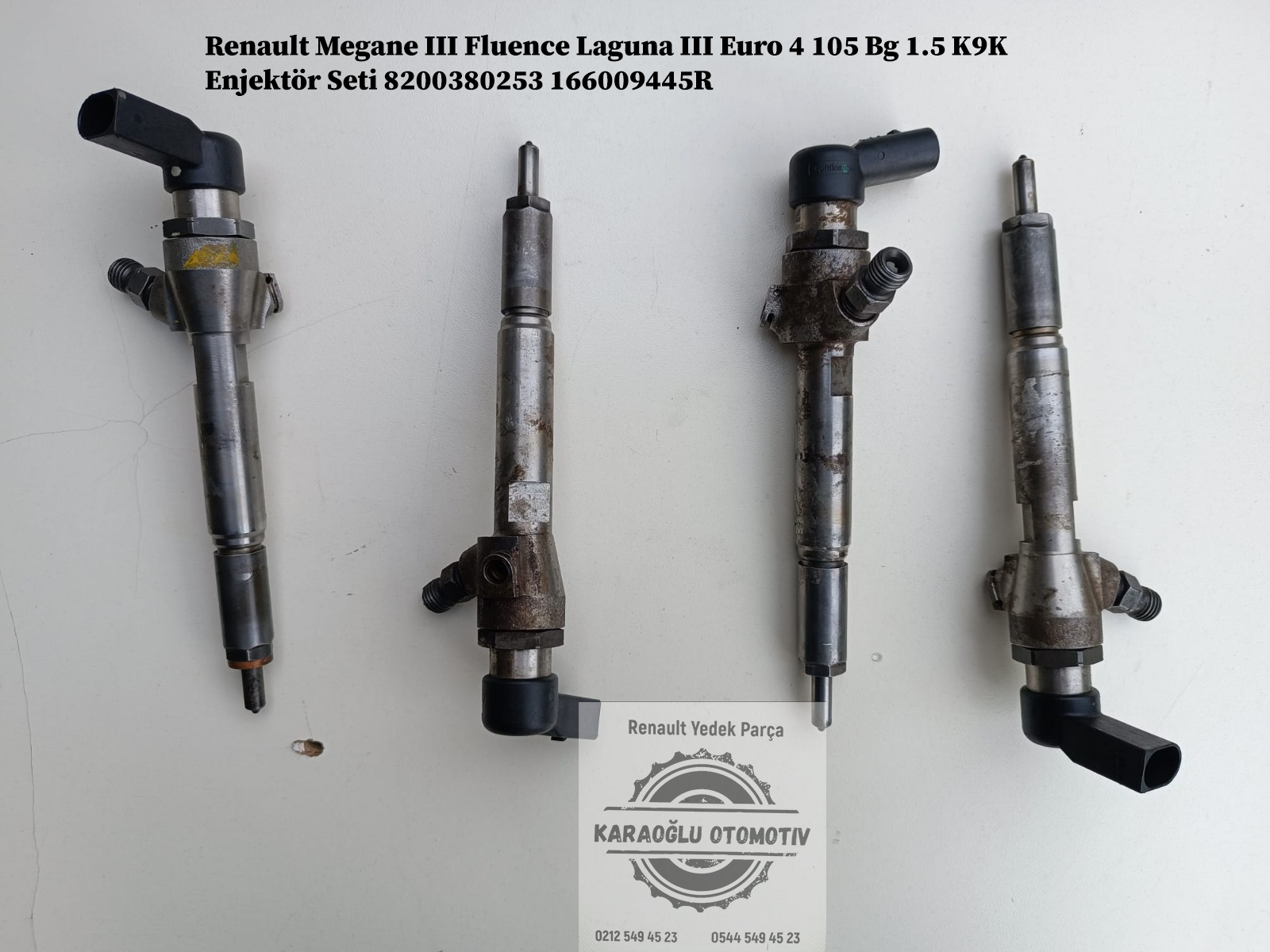 8200380253 166009445R Renault Megane 3 Fluence Laguna 3 Euro 4 105 Bg 1.5 K9K Enjektör Seti