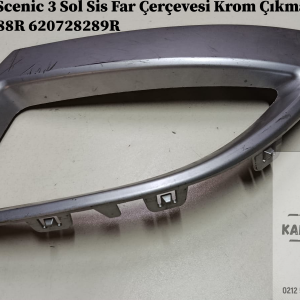 623835888R 620728289R Renault Scenic 3 Sol Sis Far Çerçevesi Krom Çıkma