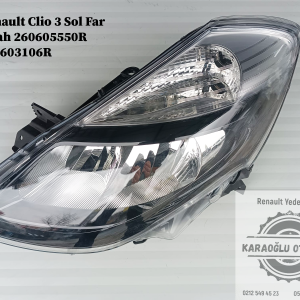 260605550R 260603106R Renault Clio 3 Sol Far Siyah 2009-2012