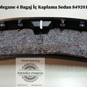 849201720R Renault Megane 4 Bagaj İç Kaplama Sedan