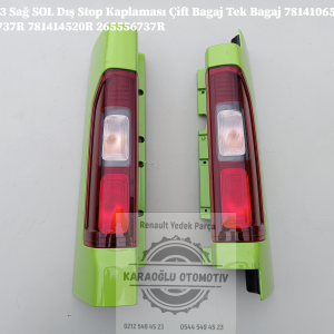 Trafic 3 Sağ SoL Dış Stop Kaplaması Çift Bagaj Tek Bagaj 781410653R 26556737R 781414520R 265556737R